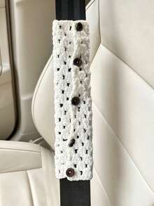 1PC Woven Car Seat Belt Shoulder Pad Cover, Personalized Handmade Crochet Shoulder Guard - Shoulder Pads - View 6
