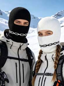 1 st unisex stickad balaklavamössa, varm stickad mössa för cykling och utomhusbruk, höst/vinter - Multifärgad - Visa 12