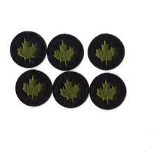 Mini Black & Red Maple Leaf Embroidered Patch And Applique - 3.81cm Iron-On Fabric Patch, DIY Embroidery Patch, Sewable & Iron-On Heart Patch, Suitable For Clothes, Jackets, Hats, Backpacks, Jeans, Decorative Badge - Ironing Style - View 15