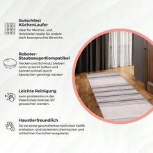 Chilai Home Minimalist Geometric Dijital Print Area Rug, Modern Runner Rug , Non Slip Rug, Machine Washable Floor Mat For Living Room, Bedroom & Home Decor, Made In Turkey - Beige - View 4