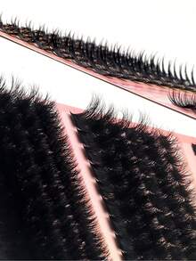 Limete Eyelash Multi-Style Cluster False Eyelash Set, 5 Hair Types With 200D Dense Effect Design, 8-16MM Mixed Lengths With DD Curl, Suitable For Natural Clear, Fluffy Dense, Exquisite Big Eye Looks, Perfect For Daily Makeup, Party Styling, Creative Makeup, Christmas Gift, Halloween Makeup, Valentine's Day Gift - DD - View 8