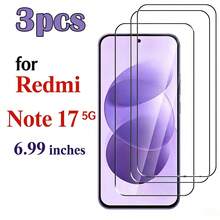 3片裝 Redmi 17 4G、Note 15 Pro + Note 15 4G/5G/Note 15 Pro 5G/4G/Note 17 5G、Note 17 Pro 適用曲面螢幕鋼化玻璃螢幕保護貼，支援指紋解鎖 - 無色 - 查看 22