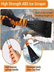 1pc Detachable Car Ice Scraper With Ergonomic Foam Handle, Snow Removal Tool For Cars, Trucks SUVs - CT-xC260 - View 6
