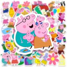 Hasbro 60pcs Pink Pig Doodle Stickers, Cute Cartoon Waterproof Decals For Notebook, Water Bottle, Phone Case, Skateboard, Planner - Multicolor - View 6