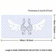 Cute Musical Note Wing PU Leather Desk Mat, Large Anti-Slip Mouse Pad, White Polka Dot Pattern Table Protector, Waterproof Keyboard Mat For Office Gaming Desktop Decor, Aesthetic Kawaii Table Pad For Girls - View 16