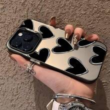 Phone Case Compatible With 16 15 17 Pro Max 14 13 12 11 7 8 Plus XS X XR Art Heart Shockproof - Hot Pink - View 5