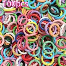 15/30/50/100pcs Flat Trigger Spring Snap O Rings, Metal Key Ring, Round Buckle Clasp, For Keychain, Bags, Purses - Key Chain Hang Hook Replacement Key Ring DIY Craft - 23mm Colored O-ring - View 10