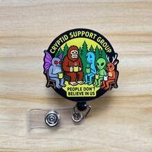 Retractable D Card Holder Reel With Cute Cartoon Design, Nurse Hospital Badge Holder Office Lanyard 1pc - X956 - View 1