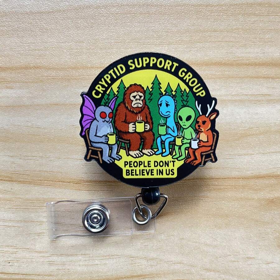 Retractable D Card Holder Reel With Cute Cartoon Design, Nurse Hospital Badge Holder Office Lanyard 1pc - X956 - View 1