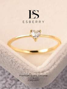 ESBERRY 1pc Eternal Ring, Luxury Exquisite Women's Jewelry Gift - Gold - View 1