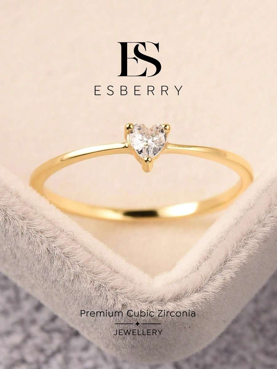 ESBERRY 1pc Eternal Ring, Luxury Exquisite Women's Jewelry Gift - Gold - View 1
