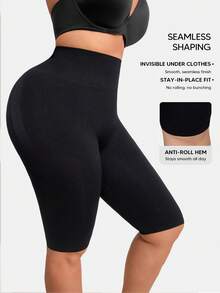 Suprenx Women's Plus Size Shaping Shorts, High Waist Tummy Control Shaping Pants, Butt Lifting And Slimming Thigh Shaping Underwear - Black - View 3