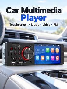 4.1 Inch Touchscreen Car Radio With Wired Android Auto, CarPlay, Bluetooth, FM, USB, Mirrorlink, 7-Color Lighting Car Audio System - MP5 - View 2