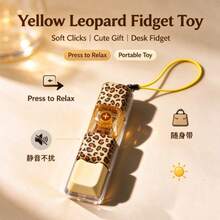 1 buah Gantungan Kunci Mekanik Motif Leopard Acak untuk Meredakan Stres, Cangkang Transparan dengan Tutup Tombol Motif Leopard, Sakelar Mekanik Terintegrasi dengan Suara Klik yang Jelas, Desain Mini Portabel untuk Kunci dan Ransel, Tombol Warna Putih Krem dengan Basis Sakelar Amber, Gaya Retro, Mainan Pereda Kecemasan Hemat Ruang yang Ringkas untuk Pekerja Kantoran dan Pelajar, Hadiah Unik dan Kreatif untuk Teman - MultiWarna - View 7