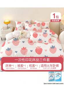 Disposable Oversized 4-Piece Bedding Set For Hotel Stays, Disposable Bed Sheets And Pillowcases, Travel Essentials - Multicolor - View 10
