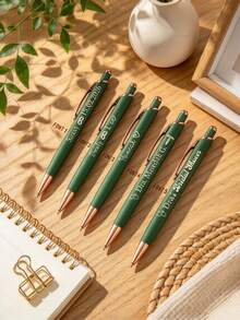 Customized Name Personalized Metal Pen, Customized Fountain Pen, Matte Texture Ballpoint Pen, Blue Ink, Elegant Gift Suitable For Office, Birthday And Events - Sets - View 6