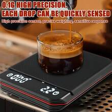 Mini Electronic Coffee Scale, 0.1g High Precision Sensor, One-Touch Tare, Multi-Unit Conversion, Touch Button, Auto Shut-Off. Rechargeable, Lightweight And Portable. Perfect For Camping, Outdoor Meal Prep, Coffee Lovers, Kitchen And Baking. - Black - View 11