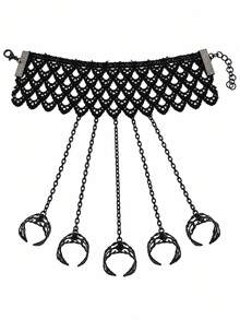 1pc Women's Gothic Lace Bracelet, Vintage Dark Wristband Accessory, Suitable For Halloween Party, Cosplay, Music Festival, Stage Performance, Daily Wear And Holiday Gift - Multicolor - View 11