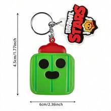 Supercell Brawl Stars Stress Relief Toy Rubber Keychain Gift Box Official Licensed Colette Spike Crow Custom Character Design Fidget Toy Squeeze Toy Collectible Key Ring Backpack Charm Bag Pendant Fan Gift Birthday Christmas Holiday Party Accessory 1 Pc - Multicolor - View 5