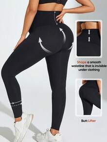 Maternity Leggings, High-Waisted Design, Suitable For Sports, Yoga And Various Occasions Spring Black Fall - Black - View 3