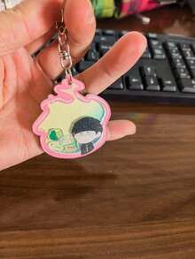1pc "Mob Psycho 100" Cartoon Dimple Shaking Keychain, Acrylic Shaking Pendant, Suitable For Backpack - Multicolor - View 11