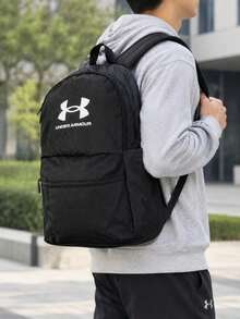 Under Armour Unisex Lightweight Outdoor Backpack UA Essential Lite Backpack Sports Casual Commuter Backpack 1380476-001 - Black - View 1