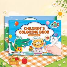 1 Set Buku Mewarnai Hewan Kartun untuk Anak-Anak, Halaman Mewarnai Buaya dan Jerapah yang Menyenangkan, Buku Aktivitas Menggambar Seni, Hadiah untuk Anak Laki-Laki dan Perempuan Usia 3-8 Tahun - MultiWarna - View 3
