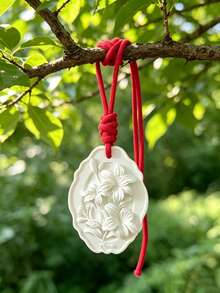 A High-Value Embossed Floral Fragrance Pendant With Red String Aroma Diffuser Slice, Suitable For Multi-Scene Decorations For Cars, Wardrobes, Home And Gifting - Multiple Styles - View 7