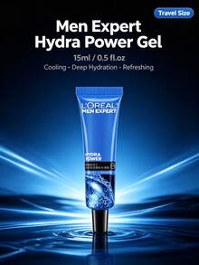 L'Oreal-15ml-Travel Size Men's Water-Based Moisturizing Cooling Gel, Hydrating, Brightening, Soothing And Repairing - 15ml-travel Size - View 1