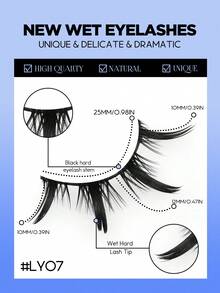 GROINNEYA Manga Lashes 5 Pairs Faux Mink False Eyelashes Full Strip Soft Fluffy Natural Realistic Eyelash Extension Makeup Tool (LY07) Strip False Eyelashes, Eyelashes, False Eyelashes, False Eyelashes - Black - View 3