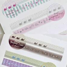 Pita Washi Seri Siput Minimalis, Gulungan Pita Dekoratif Patchwork untuk Dekorasi DIY Perencana, Pola Bintang dan Titik-titik - beraneka warna - View 3