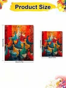DIY Colorful Dancing Women In Vibrant Stained Glass Style (Frameless Or Framed 8x12 / 16x20 Inches) Paint By Numbers Kit(Acrylic) Arts & Crafts For Adult Beginners, Home Wall Decor, And Holiday Gifts - Sets - View 2