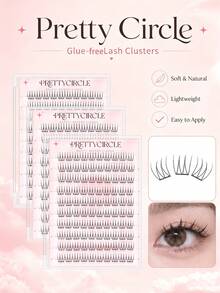 Lông mi giả Sweet, dài 9-13mm, 10 hàng, siêu nhẹ cảm giác tàng hình, đeo thoải mái, lông mi phân đoạn phong cách Âu Mỹ - C - Xem 10