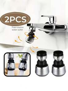 Kitchen Faucet Aerator, Universal Swivel Water Outlet, Water-Saving Anti-Splash Tap Filter, Fits Most Home Faucets, Switchable Water Modes, Anti-Splashing Design, Easy Vegetable & Dish Washing, Simple Installation Without Tools, Durable, Home Kitchen & Bathroom Tap Extension Pressure Booster Aerator, Kitchen Sink Faucet Accessory, Reduces Water Splatter, Practical Home Kitchen & Bath Small Accessory - Multi-color - View 2