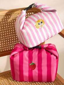 1pc Roll-Up Bento Bag Lunch Box Bag Insulated Bag Handbag Bento Bag Commuter School Office Portable Large Breakfast Lunch Bag Rice Bag - Multicolor - View 2