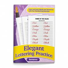 Elegant Lettering Handwriting Practice Notebook, Cursive Word & Sentence Tracing, Penmanship Writing Exercises, Vocabulary Copy Practice, Letter Formation, Writing Control & Handwriting Skill Training For Home Classroom Practice - Handwriting Practice - View 4