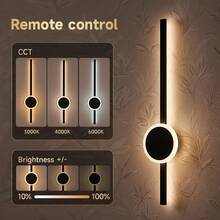 wamblz 1 pieza Lámpara de pared LED inalámbrica recargable con control remoto, temporizador, temperatura de color regulable, luces de pared alimentadas por batería para sala de estar, estudio, pasillo, escalera, garaje - A - Ver 5