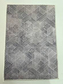 Washable Modern Minimalist Patterned Area Rug – Scandinavian Geometric Design, Contemporary Washable Carpet For Living Room, Bedroom & Home Decor - Rust Brown - View 7