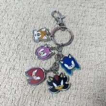 Sonic Holographic Acrylic Keychain, Anime Game Cartoon Character Charm Pendant Key Ring, Cute Bag Backpack Decor Gift* - Multicolor - View 10