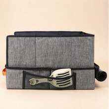 1pc Foldable Waterproof Fabric Cat Litter Box Portable Travel Cat Litter Carrier Bag For Outdoor Trips - Multicolor - View 10