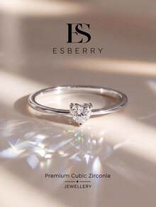 ESBERRY 1pc Eternal Ring, Luxurious Exquisite Women's Jewelry Gift - Silver - View 8
