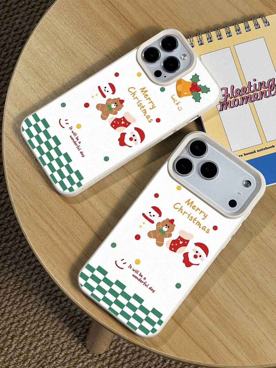 1PC Christmas Stocking Snowman Polka Dot Plaid Pattern TPU Material Phone Case Compatible With IPhone 18Pro/18Promax/17/17Promax/Air/17Pro/16e/16Promax/16/15/12Promax/13/13Promax/14/15/17/16Pro/11Promax/12 Personalized Design Fashion Protective Soft Shell, Unisex Protective Case Compatible With Samsung S24/A54/S23 - Multicolor - View 1