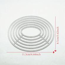 Stitched Edge Nesting Oval Metal Cutting Dies For Scrapbooking Card Making DIY - Oval(11.0*8.7cm) - View 6