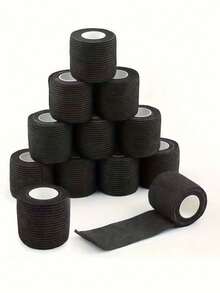 3/4/6/8/12/24 Rolls 5cm*4.5m Self-Adhesive Bandage, Good Breathability, Elastic Sports Self-Adhesive Tape - Black - View 3
