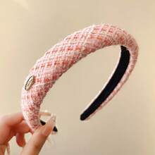 Elegant Vintage Pink Wool Thick Headband, Pink Accessory, Hairband, Headband Hair Accessory, Beauty Home Hair Accessory - Pink - View 4