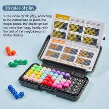 1pc IQ Puzzle Ball Challenge Game, Portable Logic Brain Teaser Strategy Board Game With Colorful Beads, Educational STEM Toy For Kids And Adults, Travel Essential - Multicolor - View 4