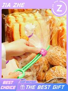 1/3/6/12 Pack Three-Color Snack Fresh-Keeping Ties, With Creative Food Sealing Buckle, Cable Organizer, Kitchen Storage And Fresh-Keeping Tool - Multicolor - View 8