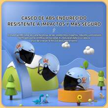 Casco Infantil para Bicicleta y Patineta con Diseño de Dinosaurio, Carcasa ABS y Espuma EPS, Ventilación, Ajuste Regulable, Visera Solar y 5 Colores - Celeste - Ver 5