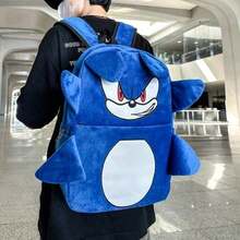 Hasbro Cute 3D Sonic Plush Backpack, Anime Hedgehog Shaped Stuffed Backpack, Soft Fluffy Zipper School Bag, Suitable For Students Daily Commute And Travel Gift - Multi-color - View 10