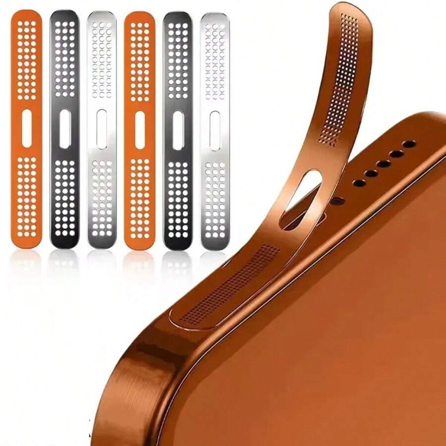 Metal Dustproof Speaker Mesh Cover Compatible With Iphone 17 16 15 , Anti-Scratch Charging Port Dust Net Protector, Prevents Dust Buildup On Speaker And Port - Multicolor - View 1